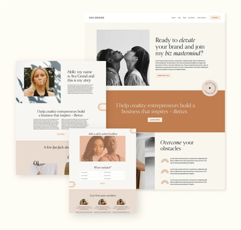 The Ava Grand template, as Big Cat Creative present it