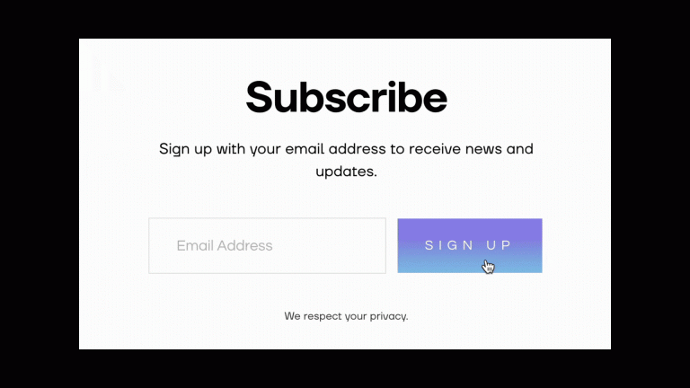 Button – Newsletter gradient color