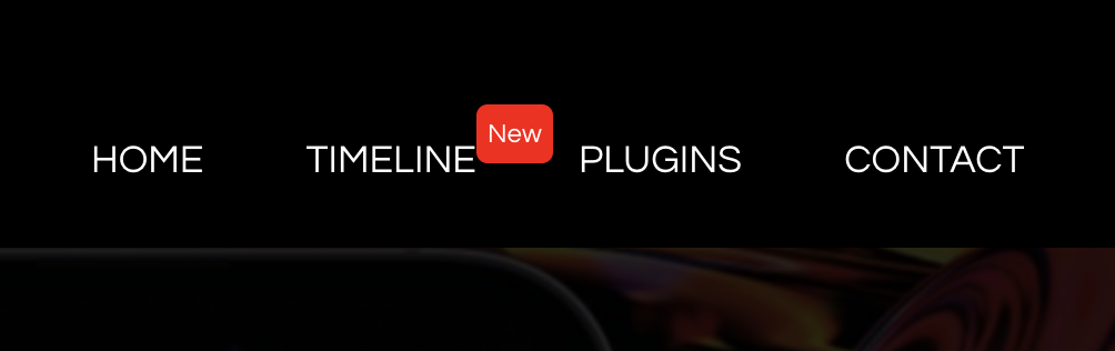 “New” badge in navigation Squarespace (7.1)