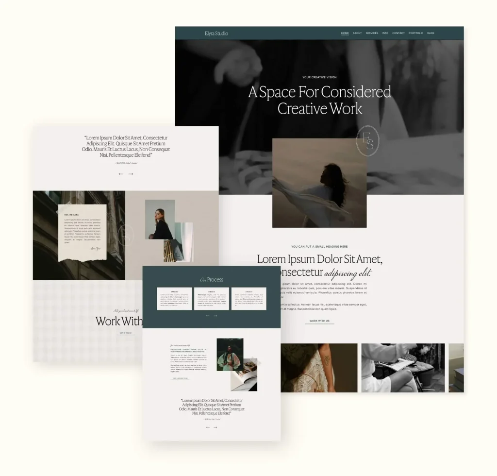 The Elyra template, as Big Cat Creative present it
