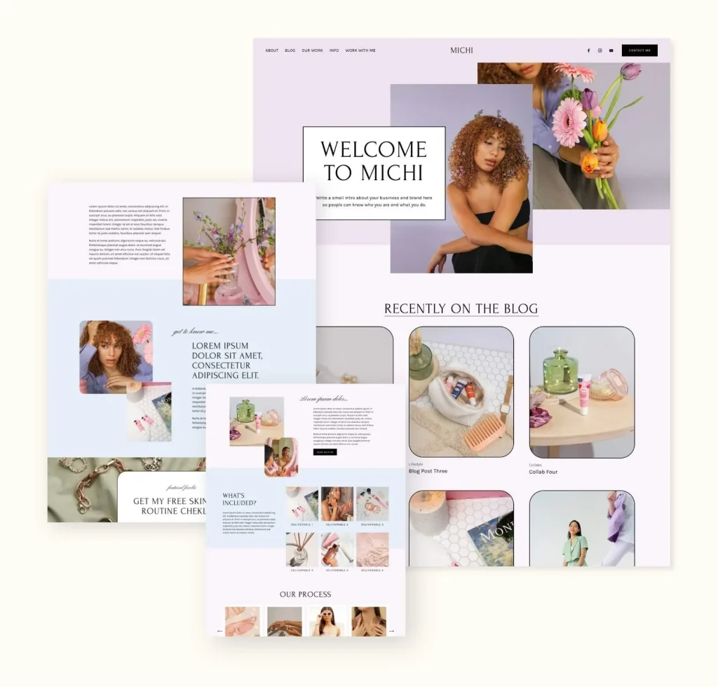 The Michi template, as Big Cat Creative present it