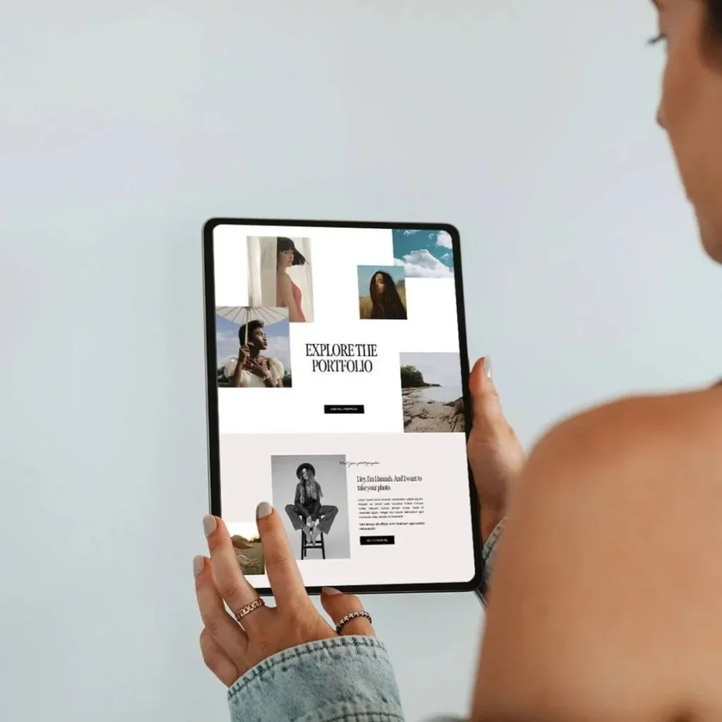 The Nyx template shown in a styled mockup