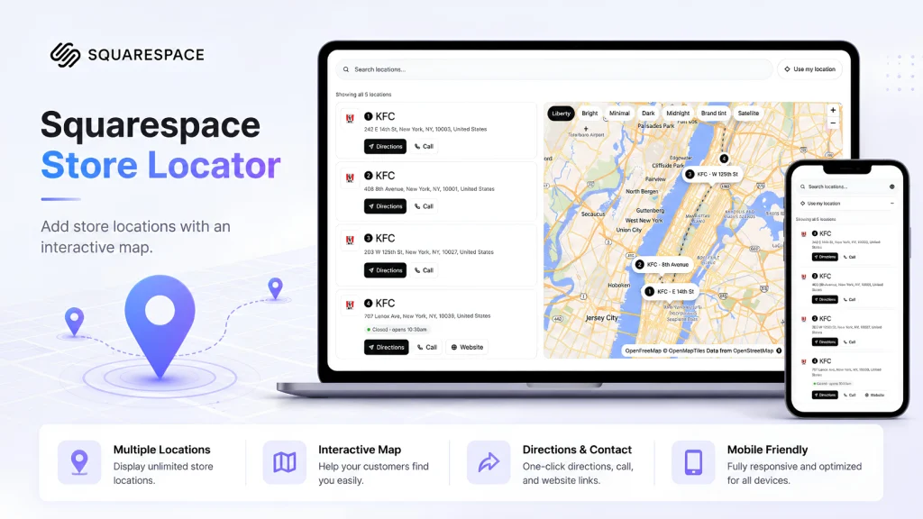 How to Add a Store Locator to Your Squarespace Website (Without Coding or API Keys)