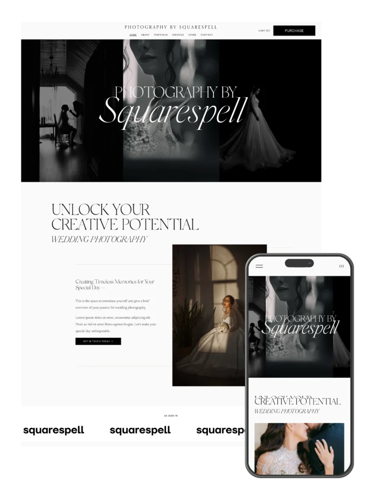 Squarespace Photography Portfolio Template preview