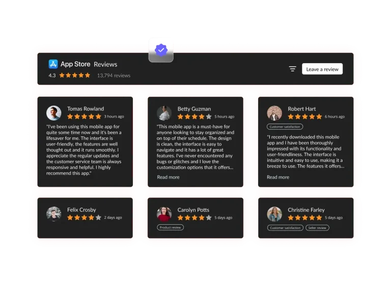 App Store Reviews preview