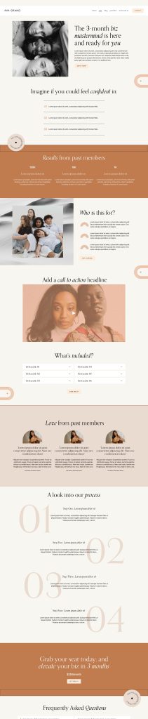 The Ava Grand Info page, top to bottom