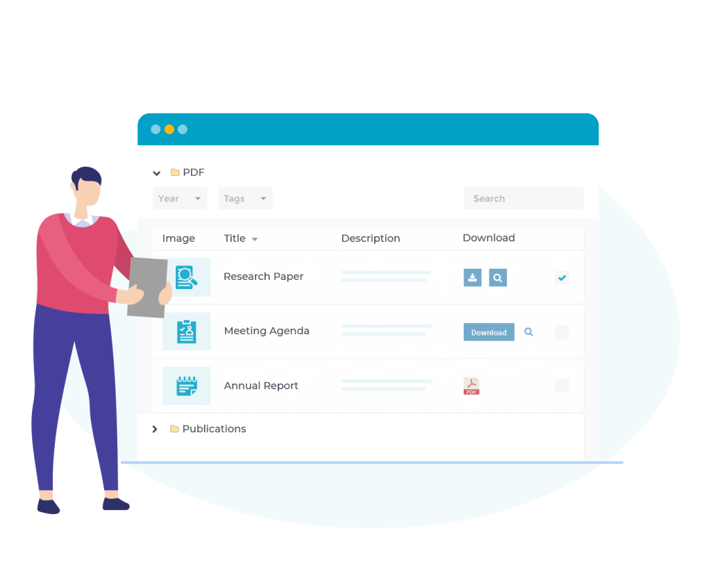 Document Library Pro — the top-of-page image from its official barn2.com listing