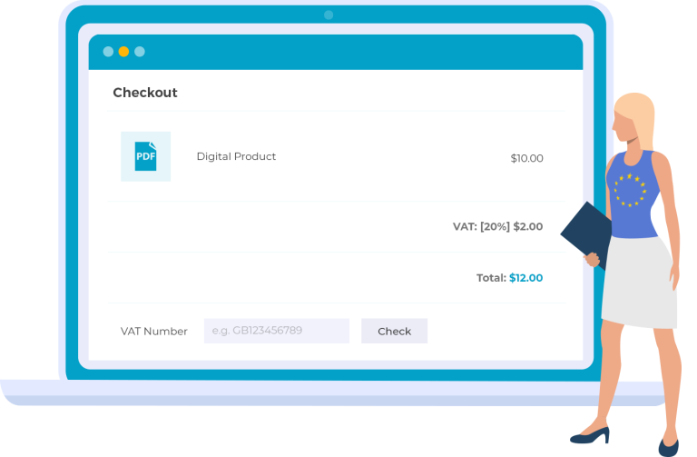 EU VAT For Easy Digital Downloads — the top-of-page image from its official barn2.com listing