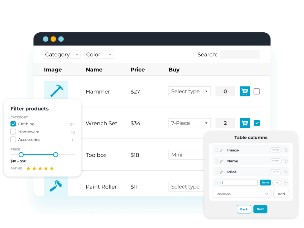 WooCommerce Product Table — the top-of-page image from its official barn2.com listing