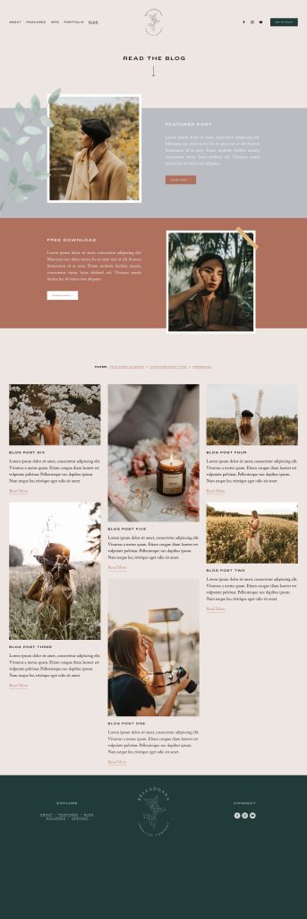 The Belladonna Blog page, top to bottom