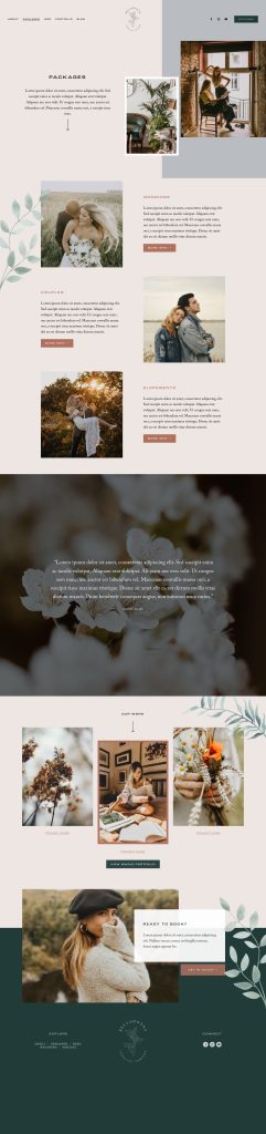 The Belladonna Packages page, top to bottom