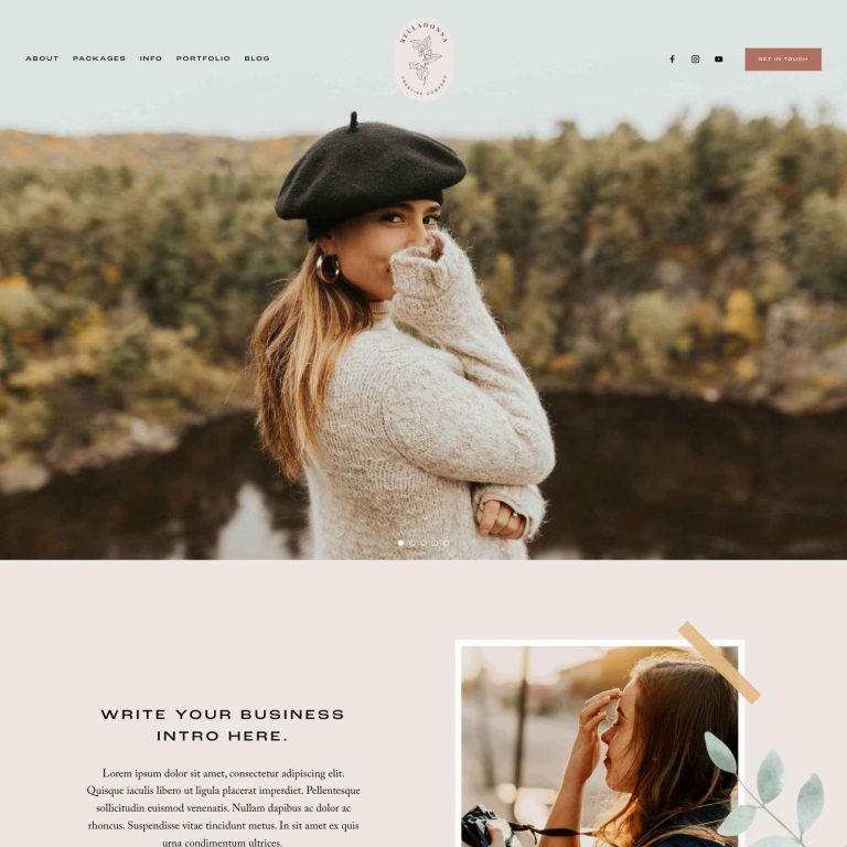 Belladonna — Squarespace Salon Template template — preview of its design