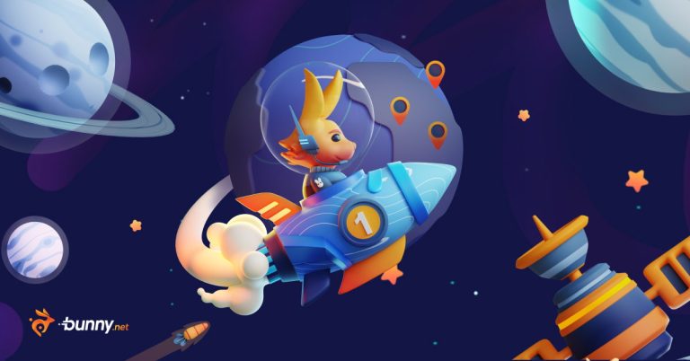 bunny.net's brand tile, carrying the line "Making the internet hop faster"