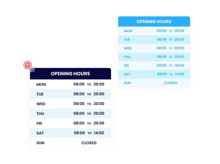 Opening Hours preview