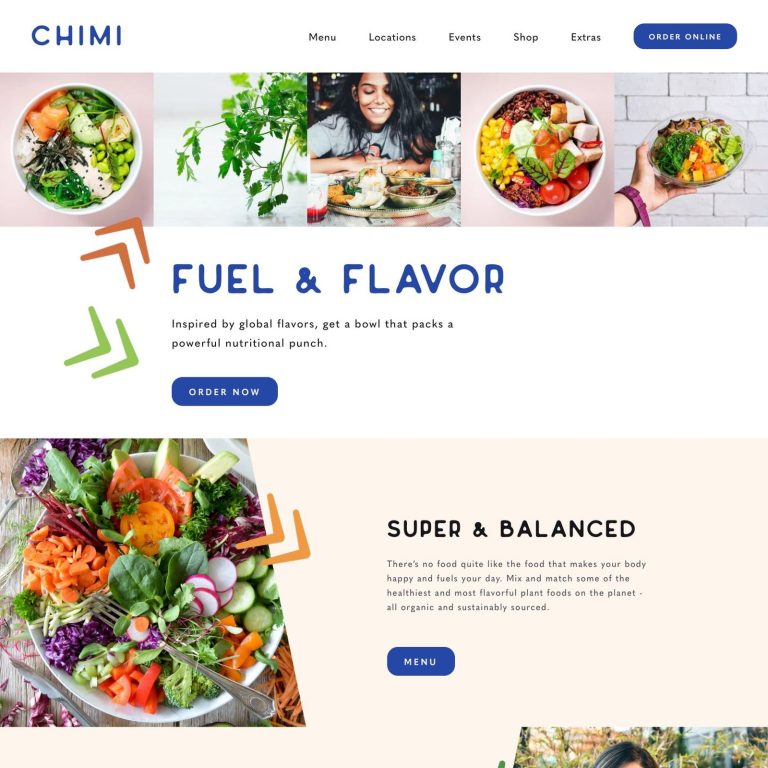 Chimi template — preview of its design