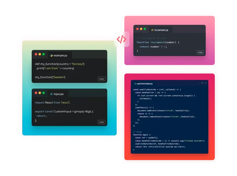 Code Snippets preview