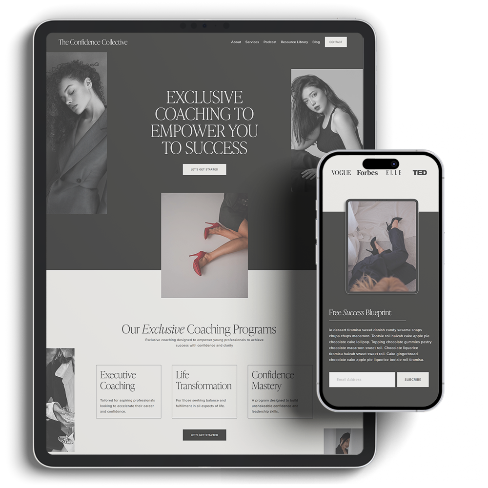 Confidence Co. Squarespace Template preview