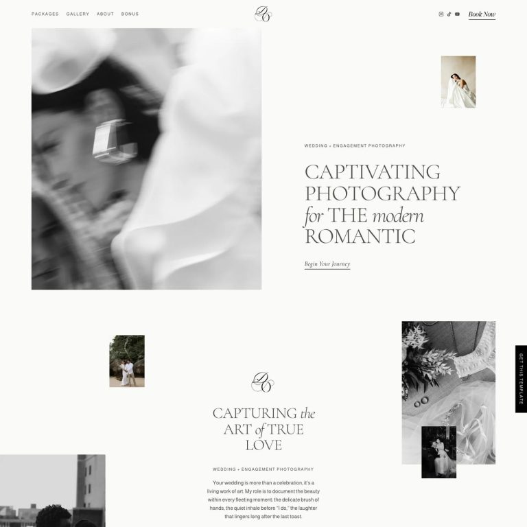 Dahlia template — preview of its design