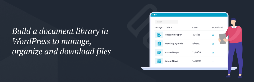 Document Library Lite — the official plugin banner from its WordPress.org listing