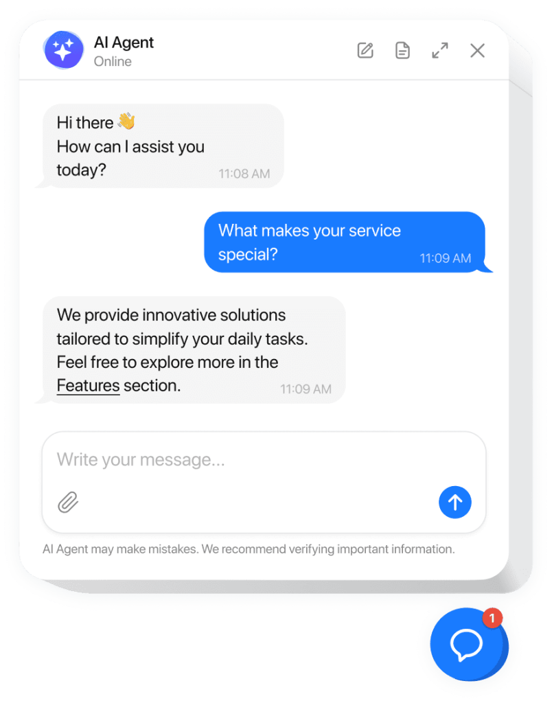 The AI Chatbot widget by Elfsight