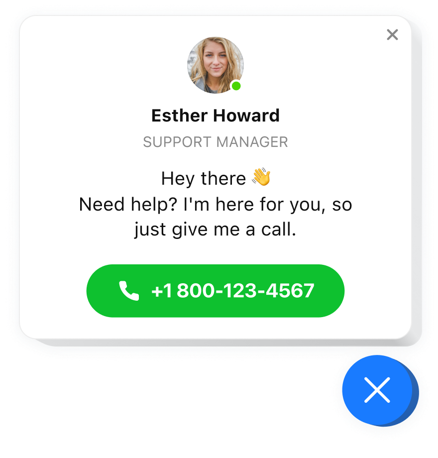 The Click to Call widget by Elfsight
