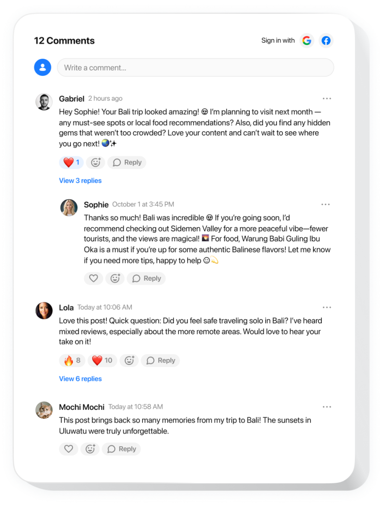 The Comments widget by Elfsight