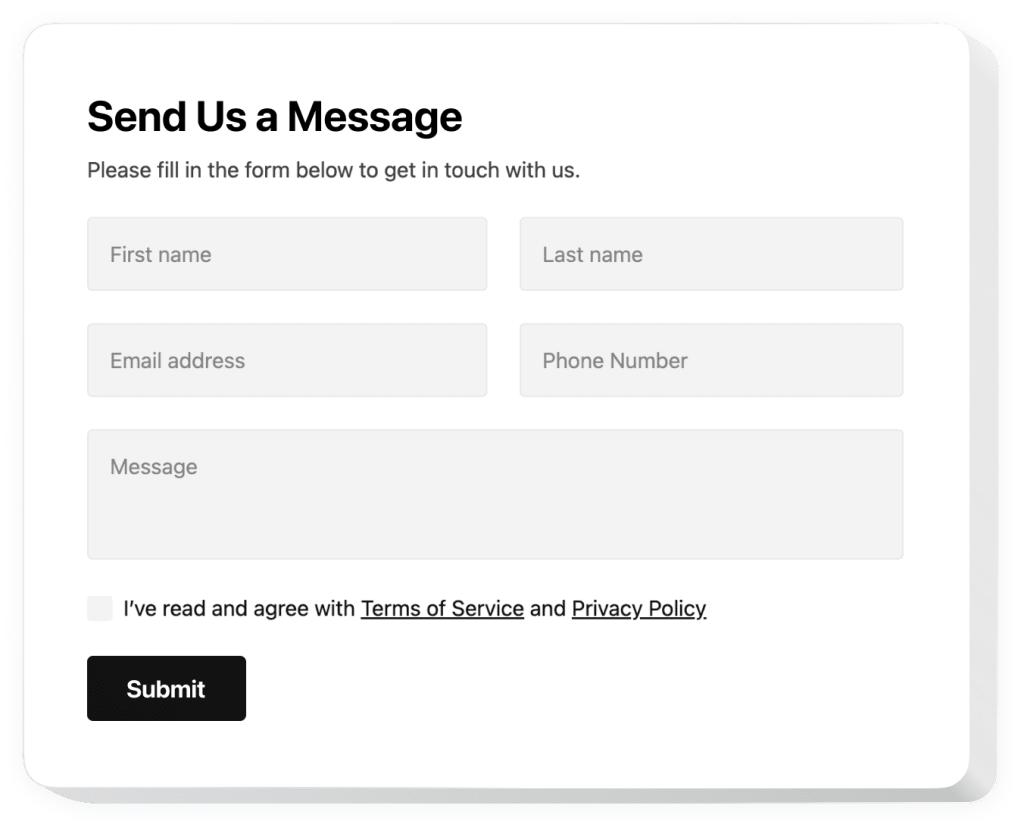 The Contact Form widget by Elfsight
