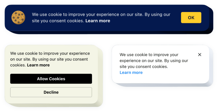 The Cookie Consent widget by Elfsight
