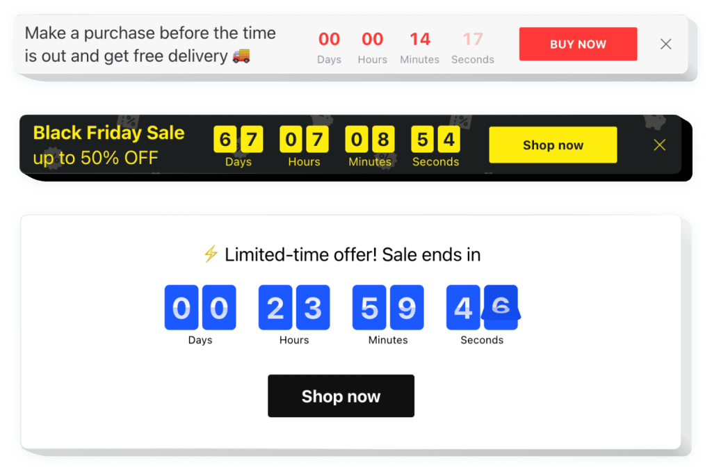 The Countdown Timer widget by Elfsight