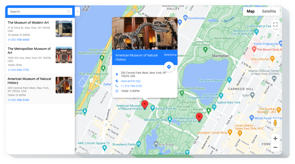The Google Maps widget by Elfsight