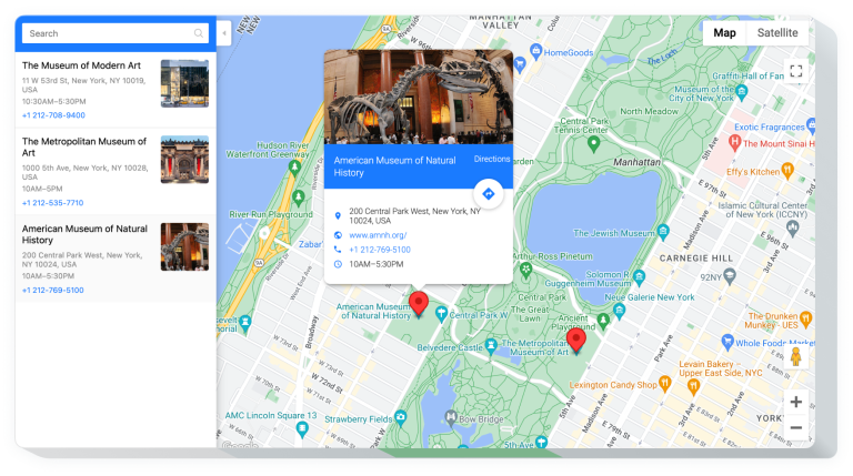 The Google Maps widget by Elfsight