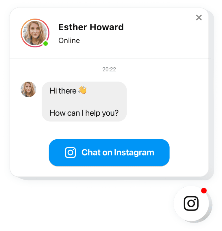 The Instagram Chat widget by Elfsight