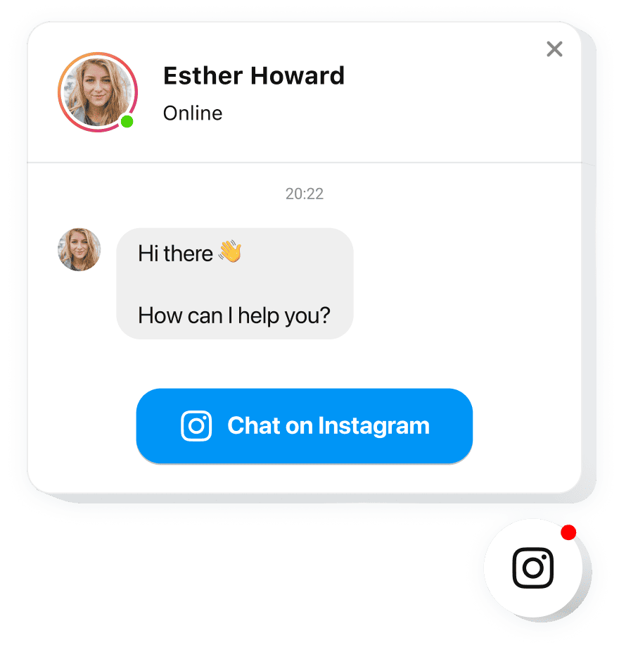 The Instagram Chat widget by Elfsight