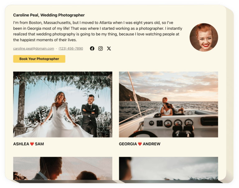 The Portfolio widget by Elfsight