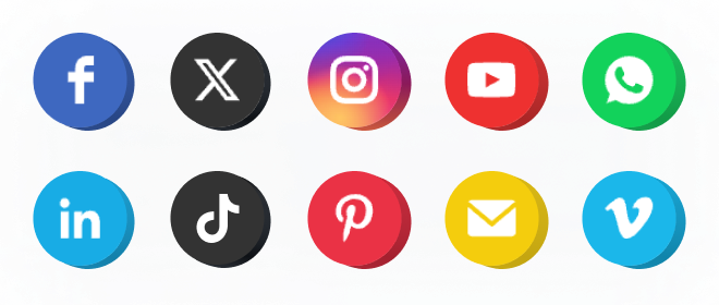 The Social Media Icons widget by Elfsight