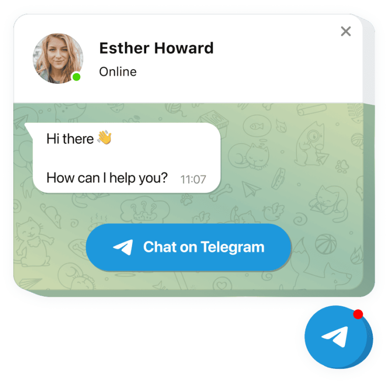 The Telegram Chat widget by Elfsight
