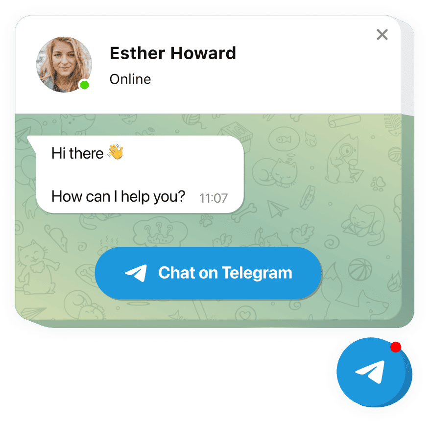 The Telegram Chat widget by Elfsight