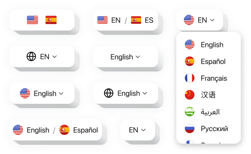 The Website Translator widget by Elfsight