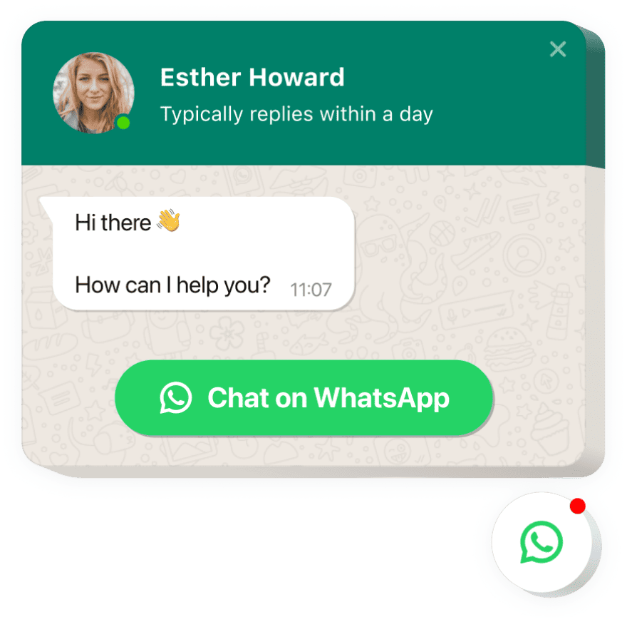 The WhatsApp Chat widget by Elfsight