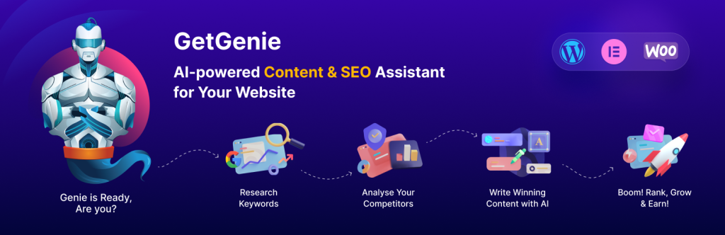 GetGenie AI's official banner from its WordPress.org plugin listing