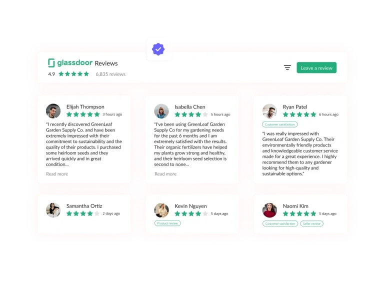 Glassdoor Reviews preview