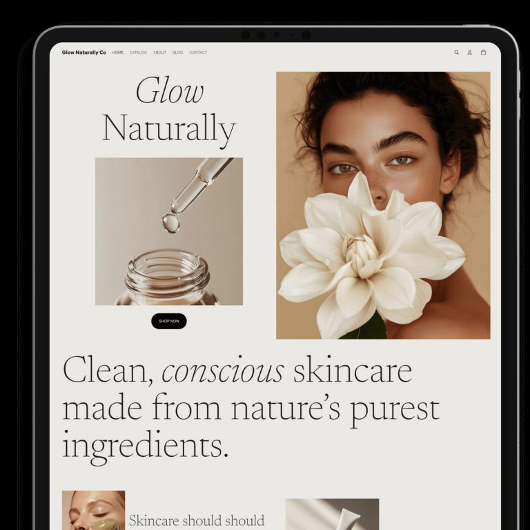 Glow template — preview of its design