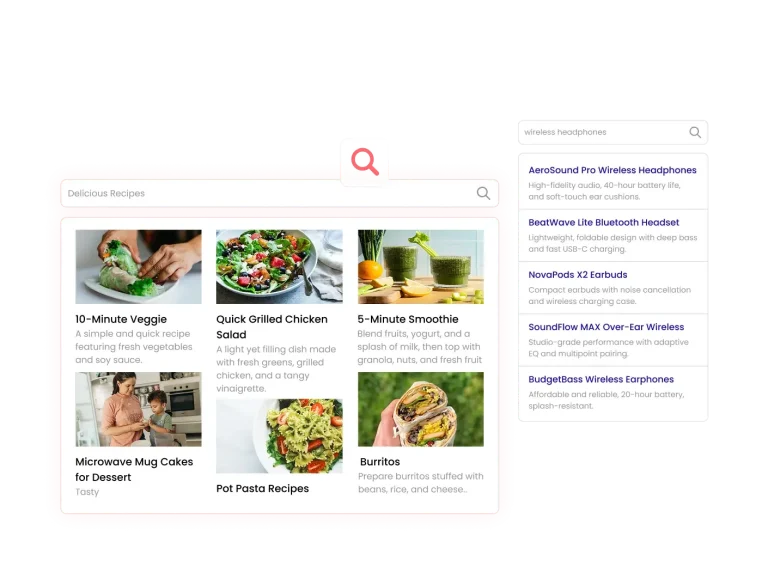 Website Search preview