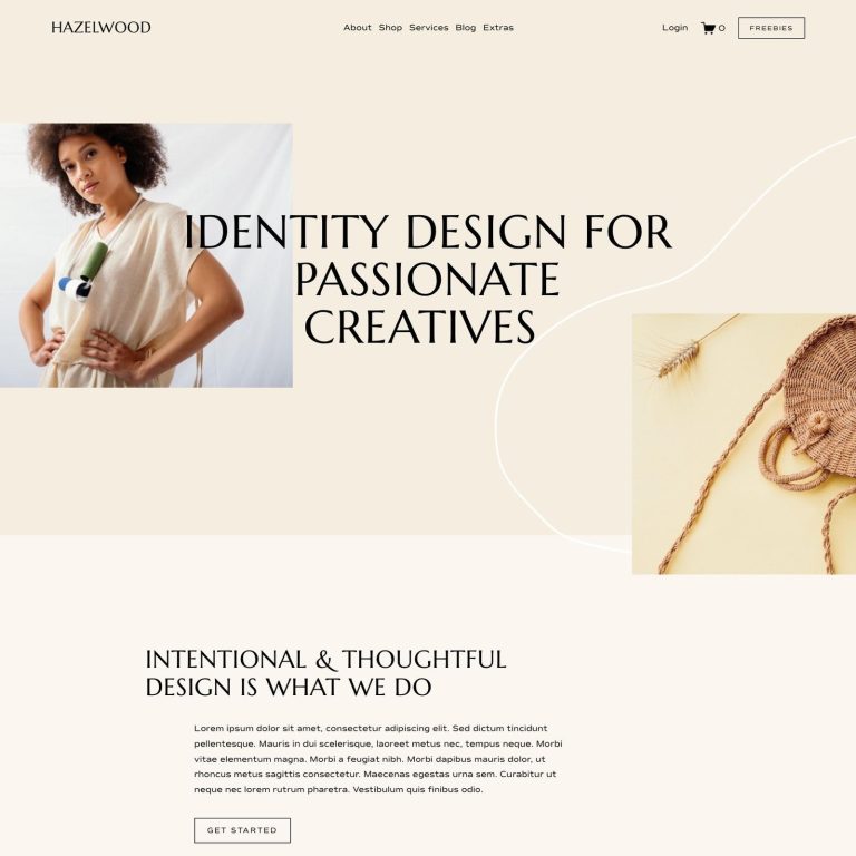 Hazelwood template — preview of its design