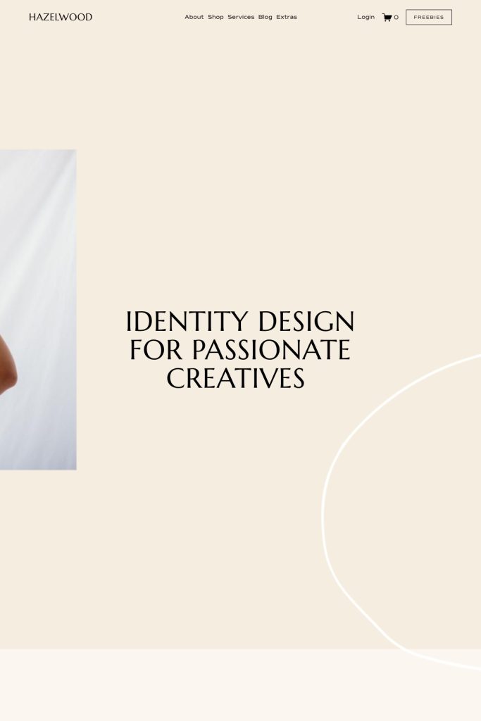 The Hazelwood Squarespace template, shown on its live demo