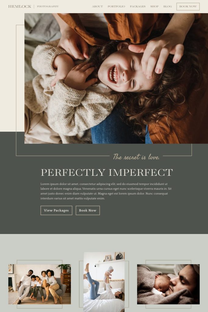 The Hemlock Squarespace template, shown on its live demo