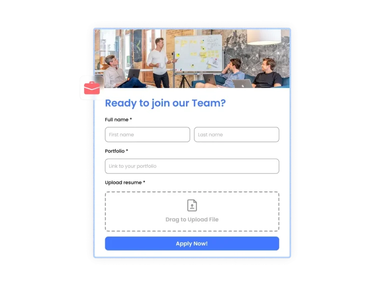 Job Application Form preview