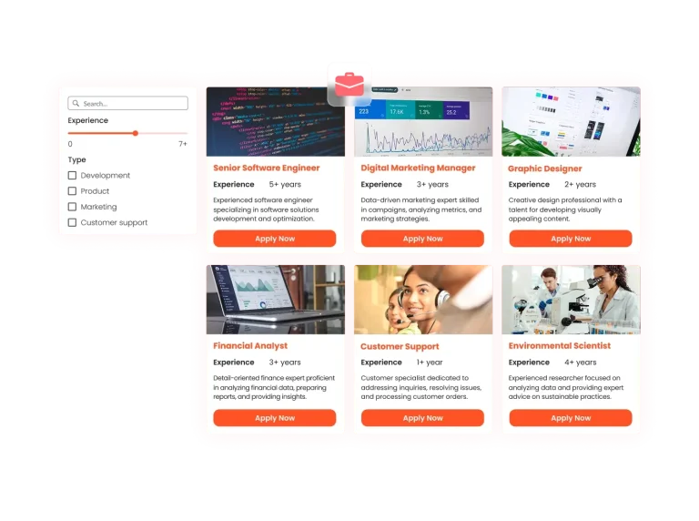 Job Listings preview