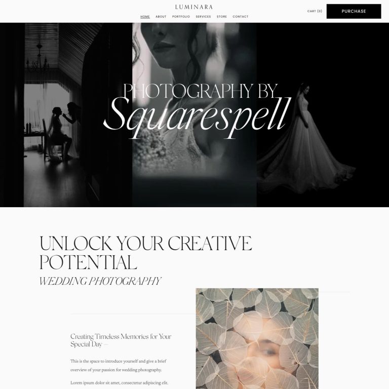 Luminara template — preview of its design