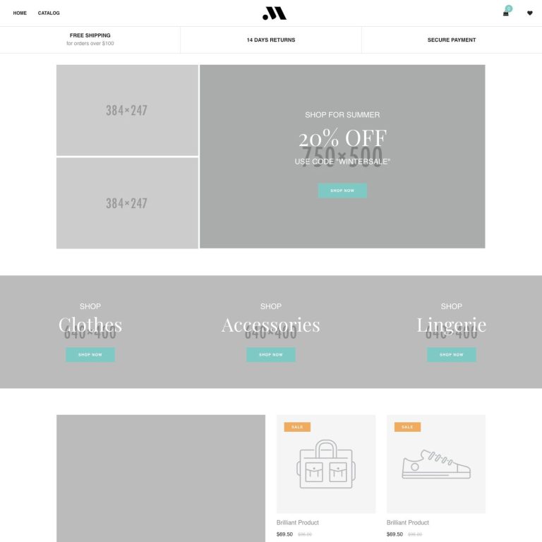 Maison template — preview of its design